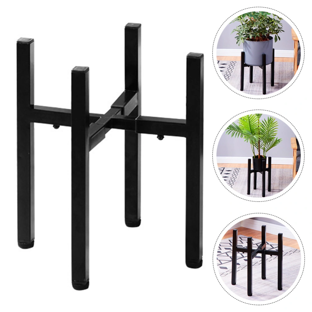 Extendable Iron Plant Stand Floor Flower Pot Holder for Indoor Outdoor