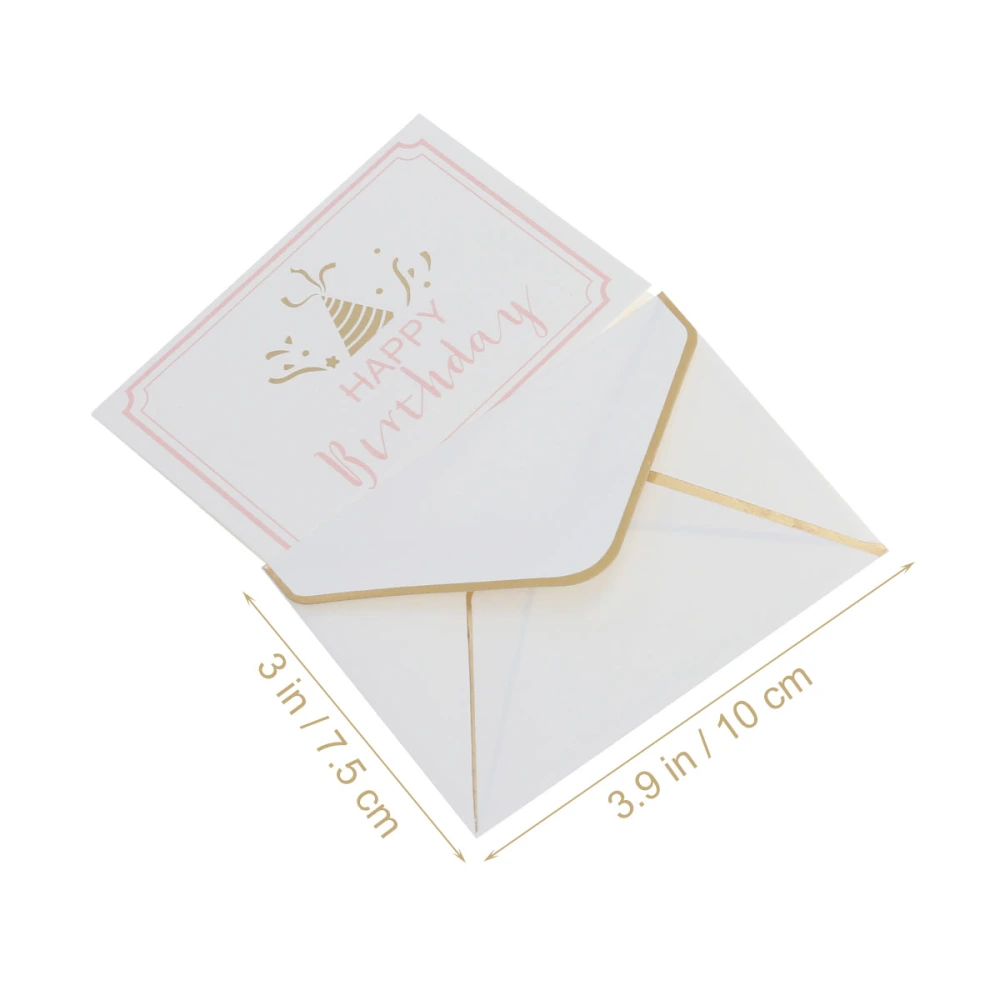 10pcs Happy Birthday Greeting with Envelopes Blessing Cards Blank Note Cards