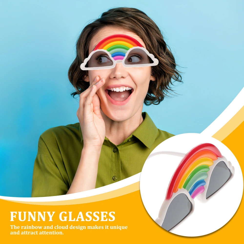 3pcs Rainbow Cloud Glasses Dancing Party Glasses Funny Cosplay Eyeglasses Festival Party Supplies