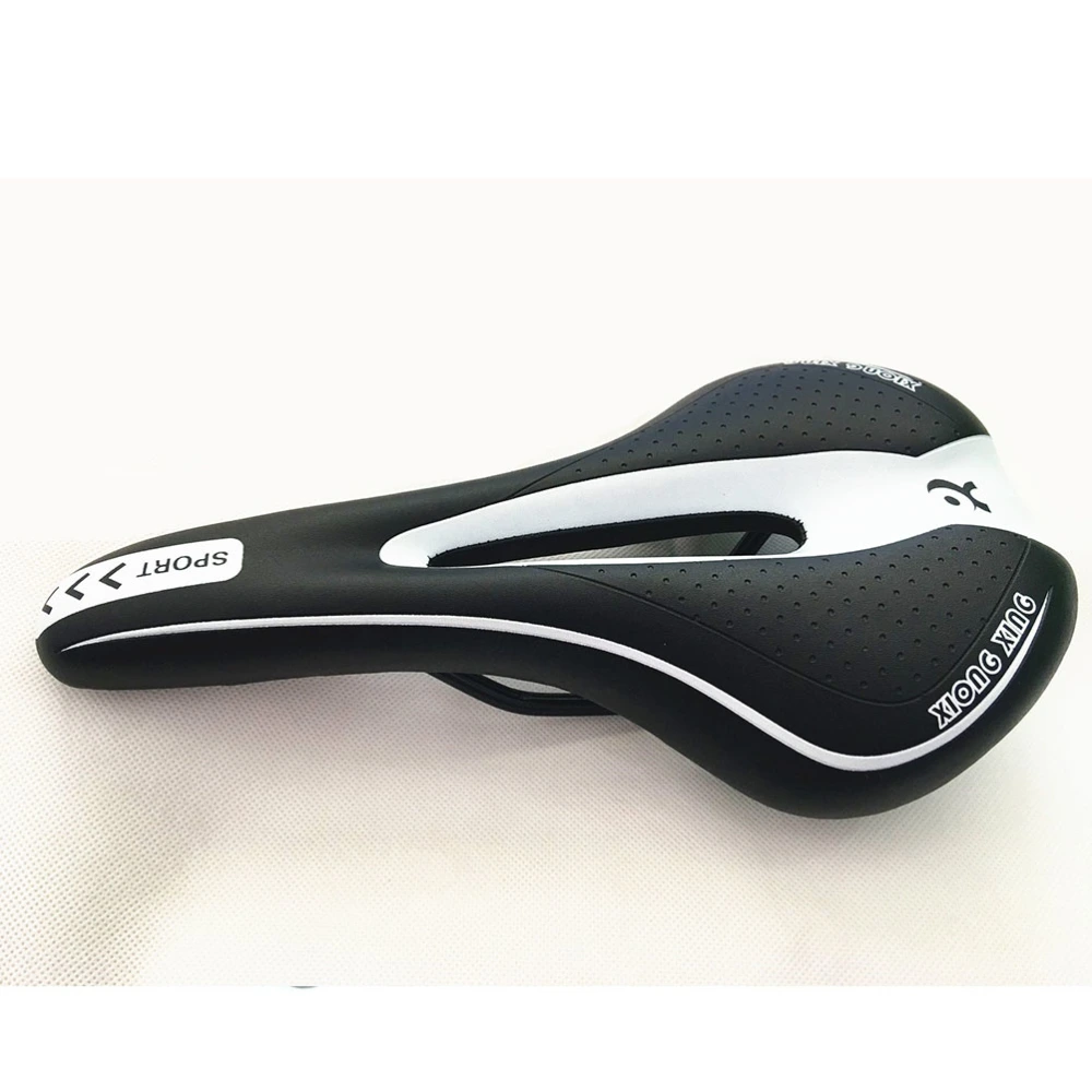 1pc Practical Mountain Bike Saddle Absorbing Bike Seat Saddle Folding Bike Seat Cushion Portable Bike Saddle Black and White