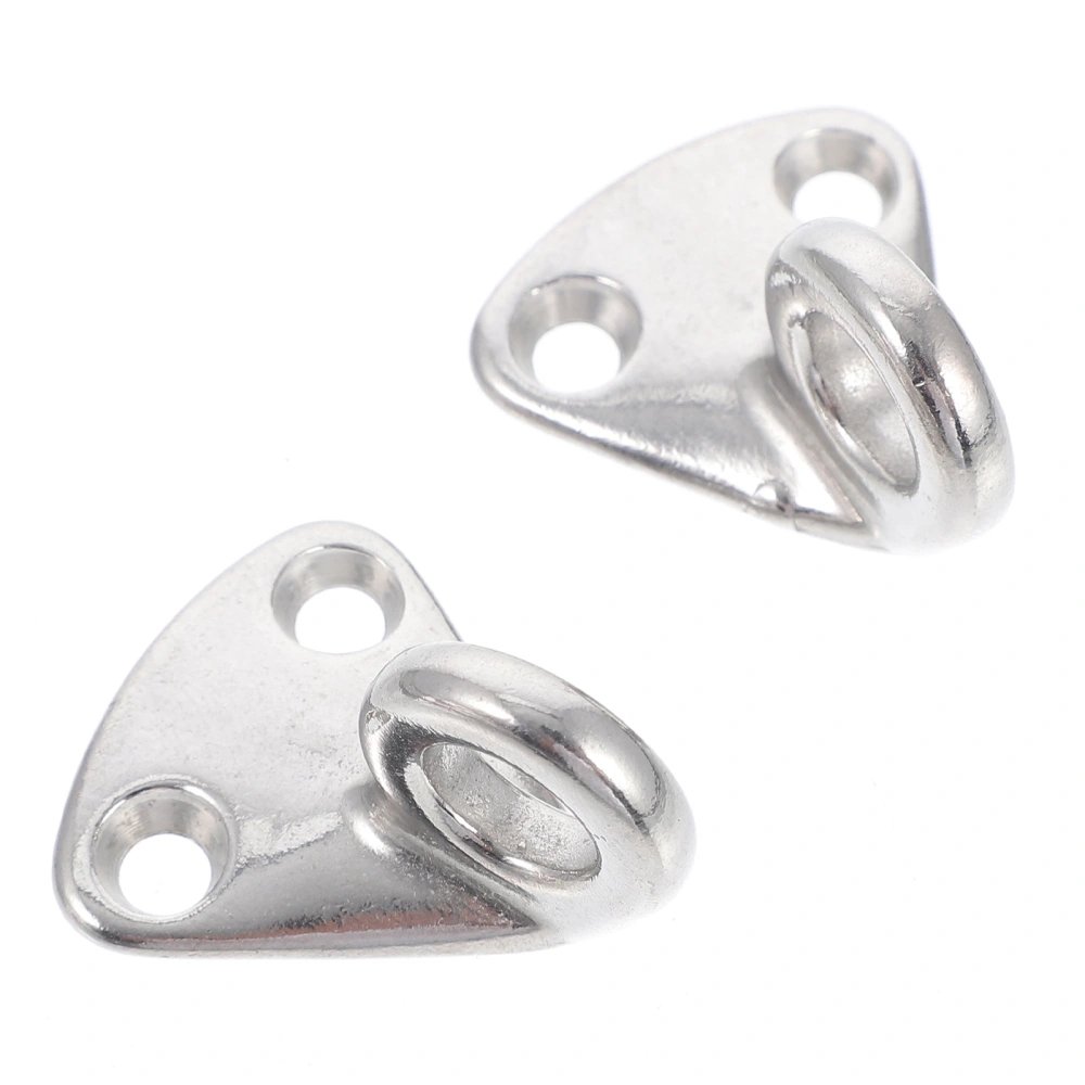 2pcs Stainless Steel Hooks Dirt Board Hooks Durable Ship Supplies (Silver)