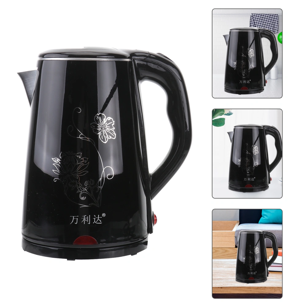 Stainless Steel Electric Kettle Double Wall Tea Kettle 2.3L Fast and Quite Boiling Auto Shut-off Protection (Black)