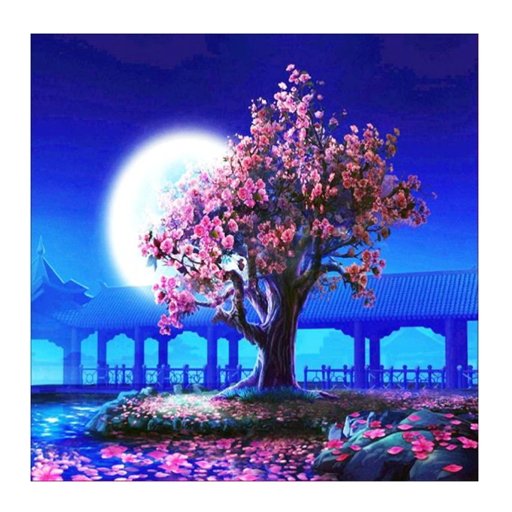 Beads Painting Cherry Blossom Pattern Rhinestone Cross Stitch Kit Wall Decor Home Ornaments 7659