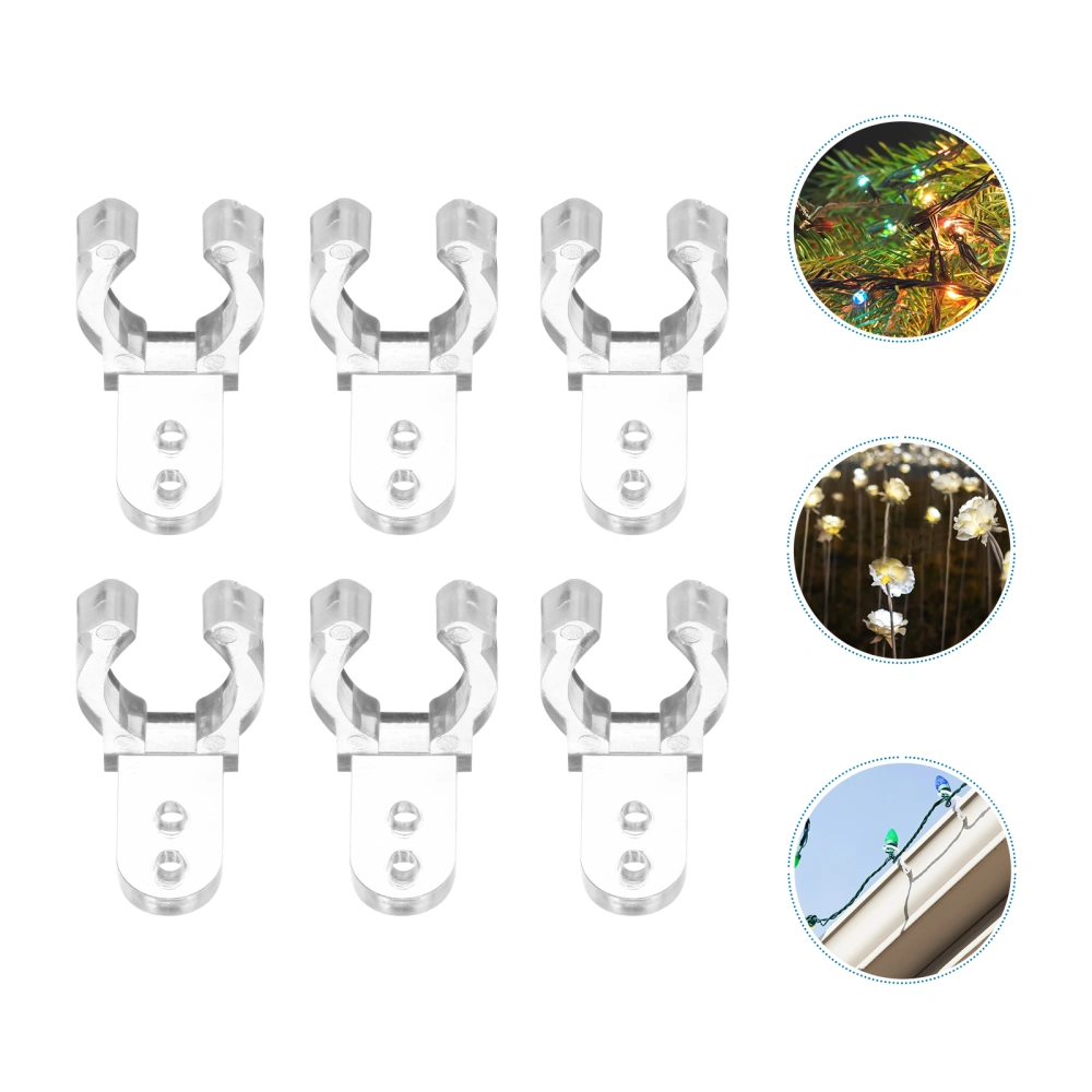 100pcs LED Light Clips Holder Transparent Lamp Holder Attaching Clamp with 200pcs Screw