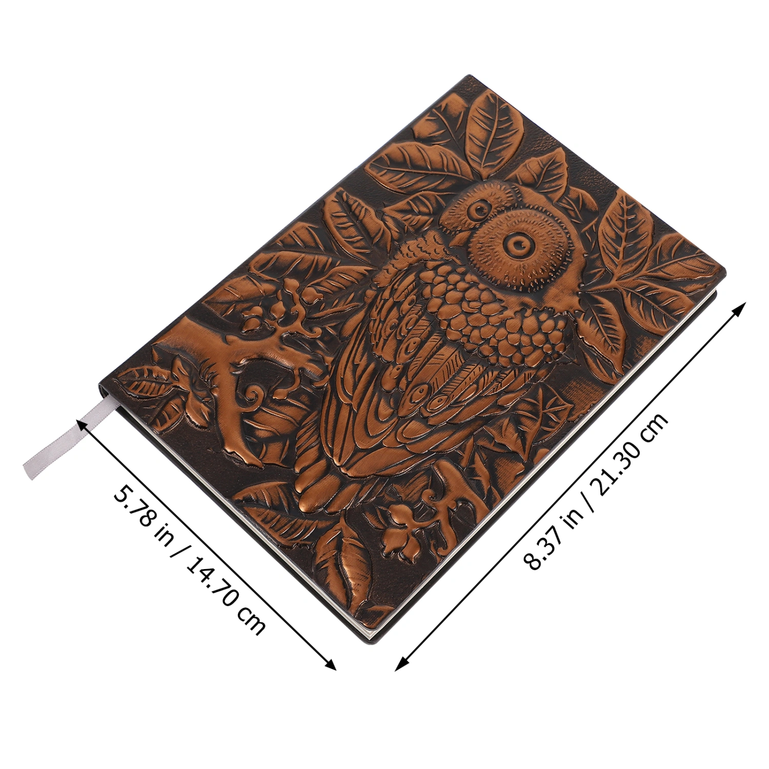 A5 Embossed Owl Cover Scrapbook Vintage Hardcover Notepad Writing Diary
