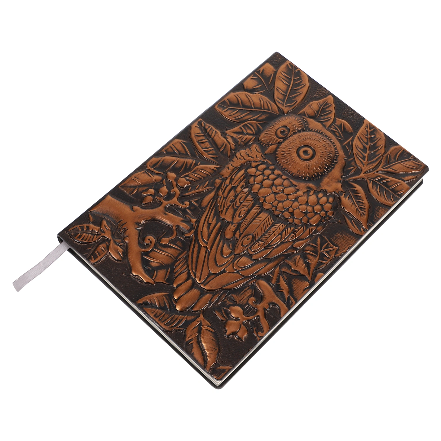 A5 Embossed Owl Cover Scrapbook Vintage Hardcover Notepad Writing Diary