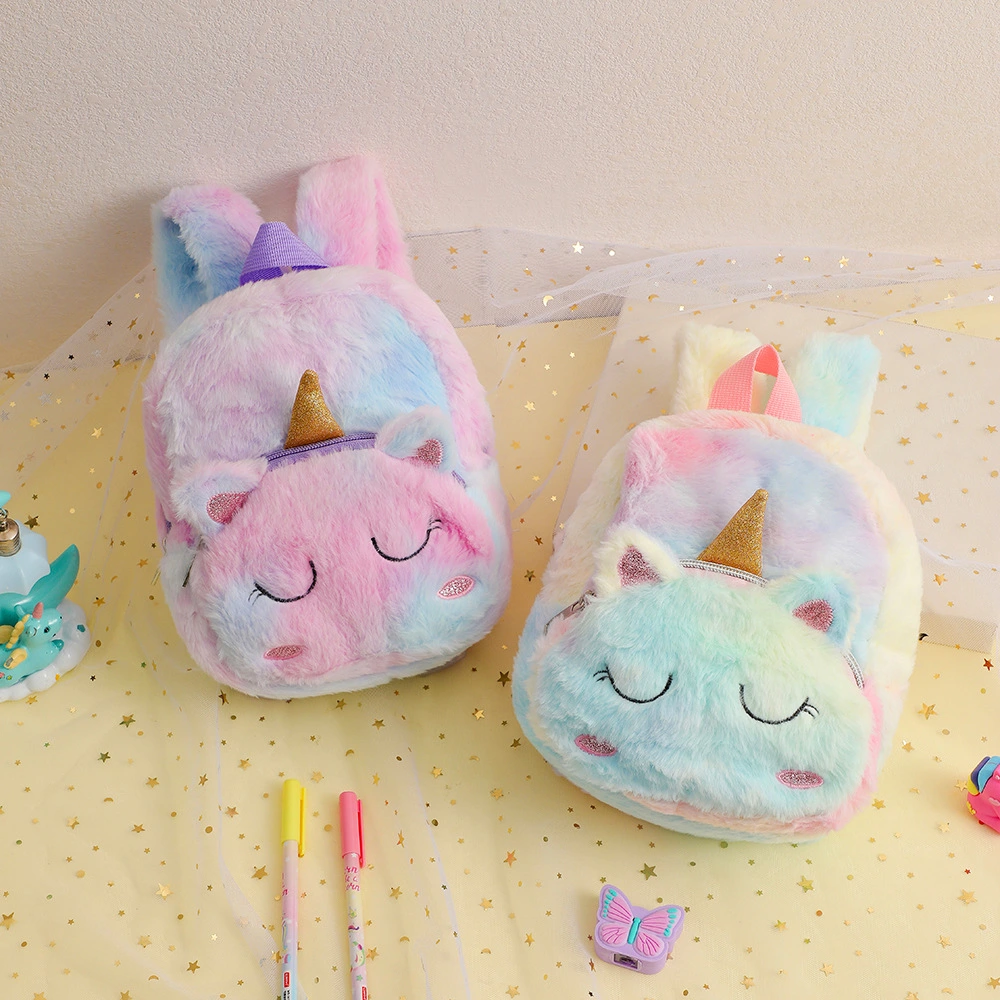 Girls Backpack Kawaii Backpack Cute Aesthetic Backpack Plush Shoulder Bag Unicorn Backpack