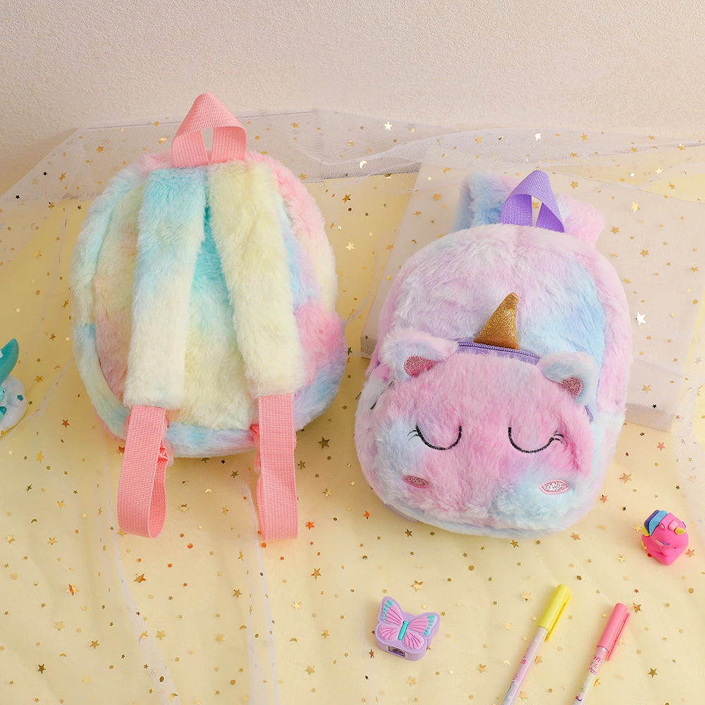 Girls Backpack Kawaii Backpack Cute Aesthetic Backpack Plush Shoulder Bag Unicorn Backpack