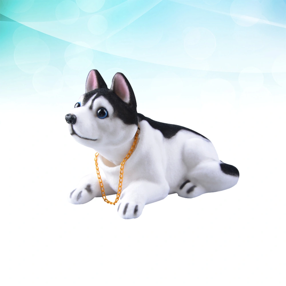 Shaking Head Dog Decoration Adorable Car Adornment Desktop Adornment for Car Home Shop (Husky)