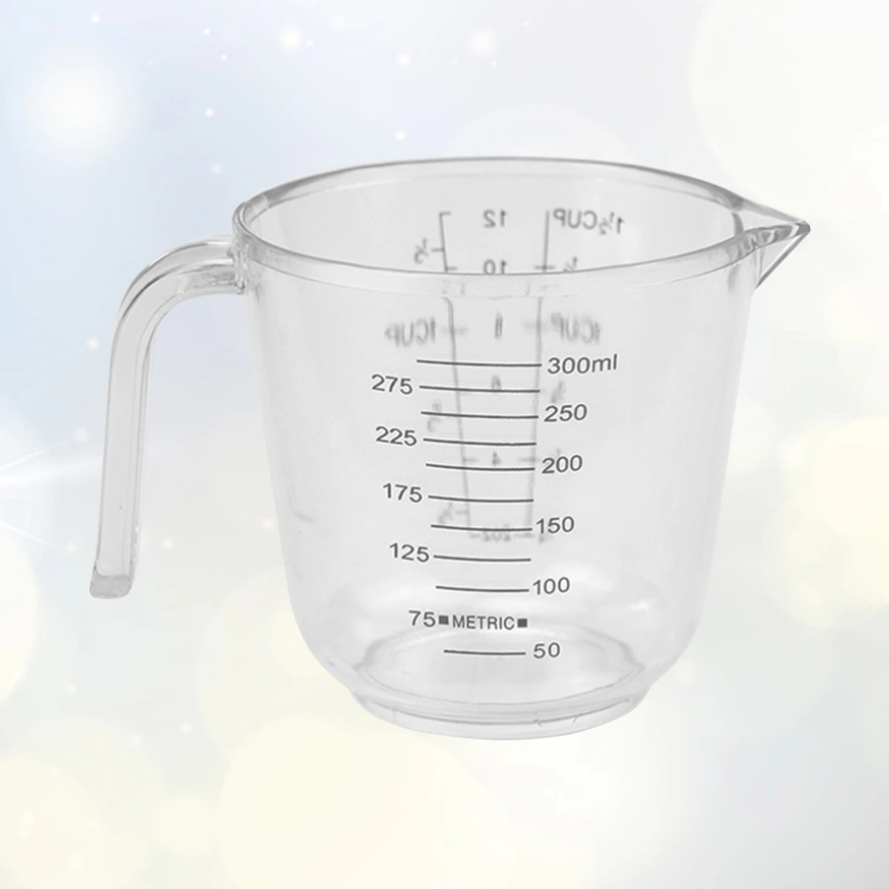 1pc Acrylic Measuring Cup with Scale High Temperature Resistance Baking Tool for Home (Medium Size 300ml)