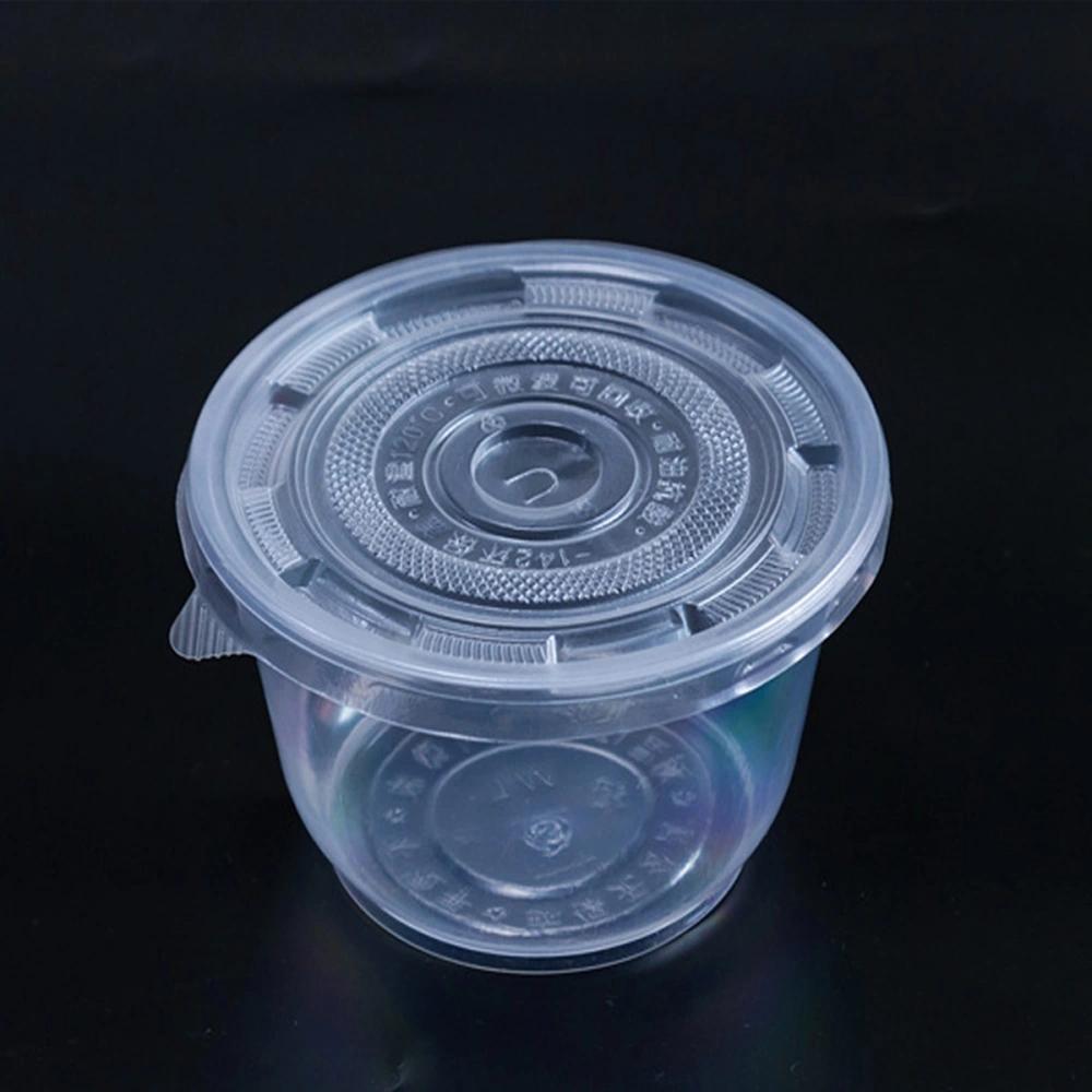 50Pcs/Set Plastic Shot Cups with Lids All Occasion Disposable Round Bowls 360ML