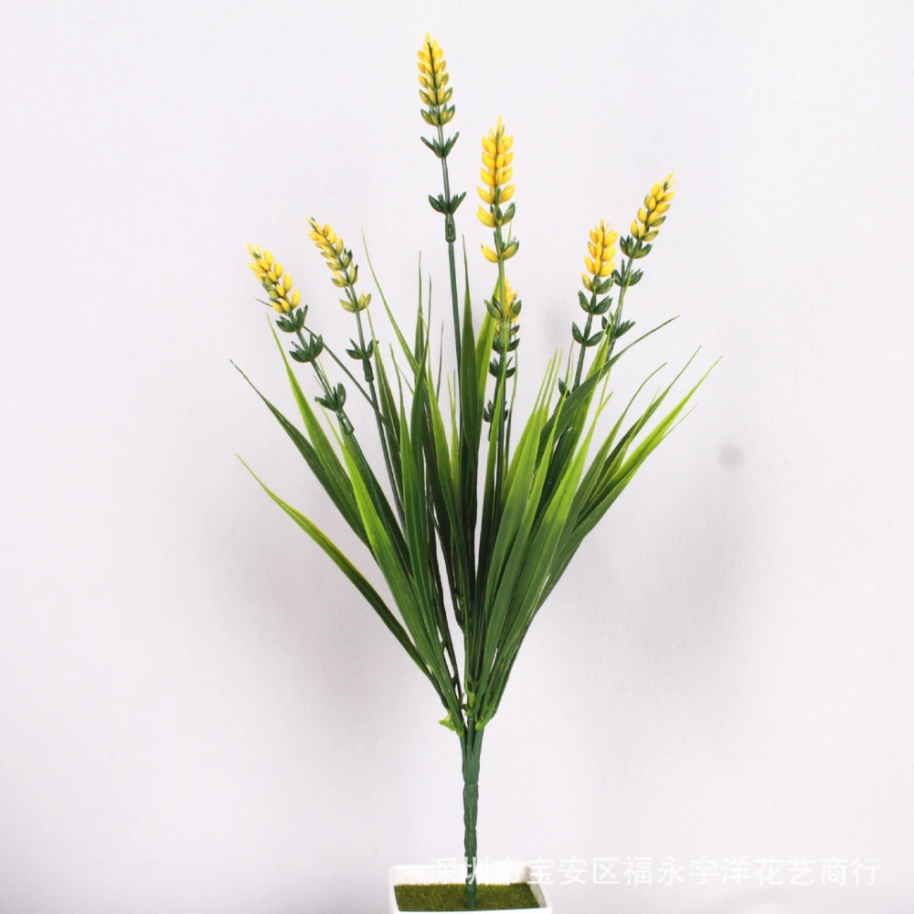 5pcs Artificial Plant Model Vase Decorative Fake Lavender Stem Decoration Party Layout Plant