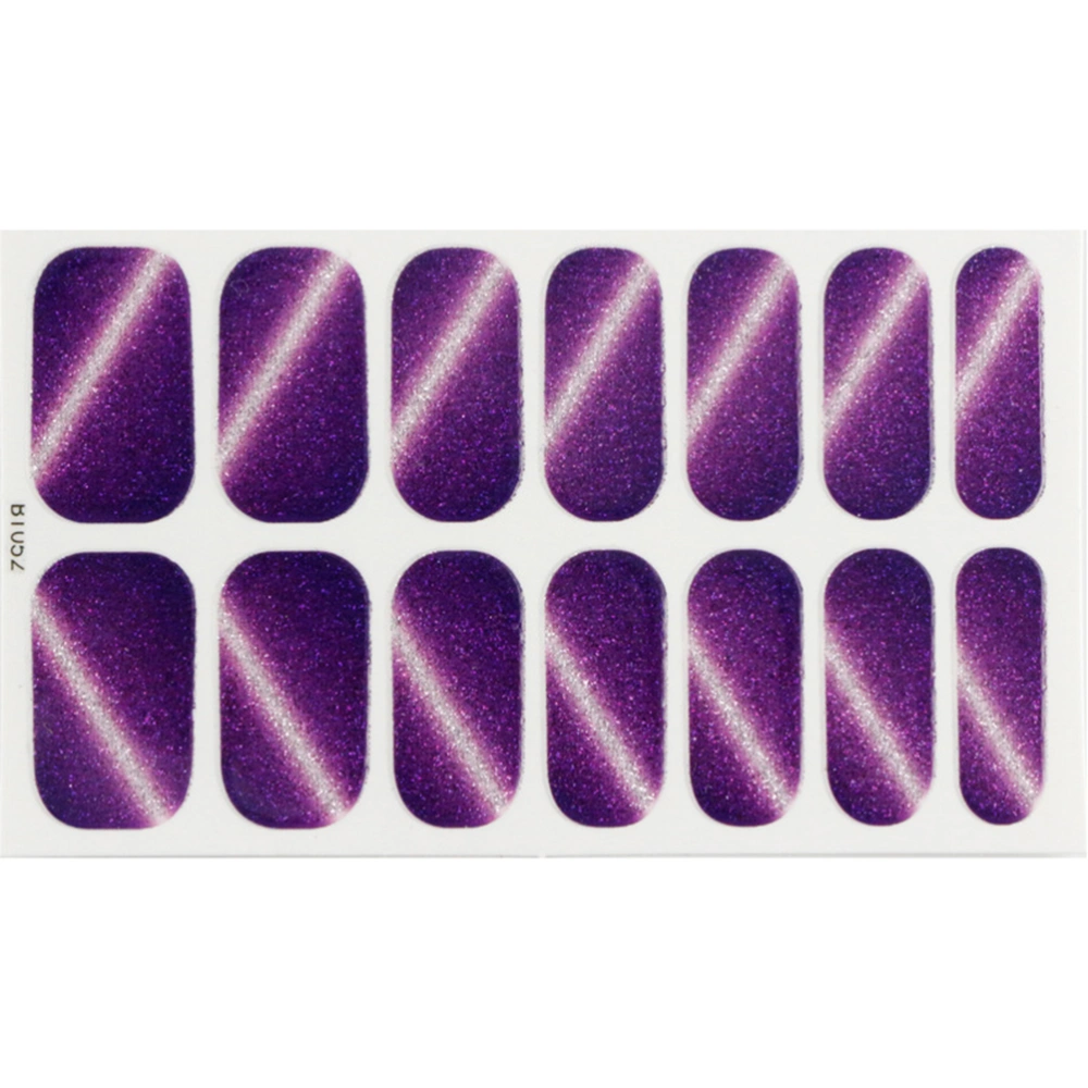 7 Sheets Breathable Nail Art Stickers Shiny Nail Tip Decals Self-Adhesive Nail Stickers Manicure Decoration for Women Girls (Random Style)