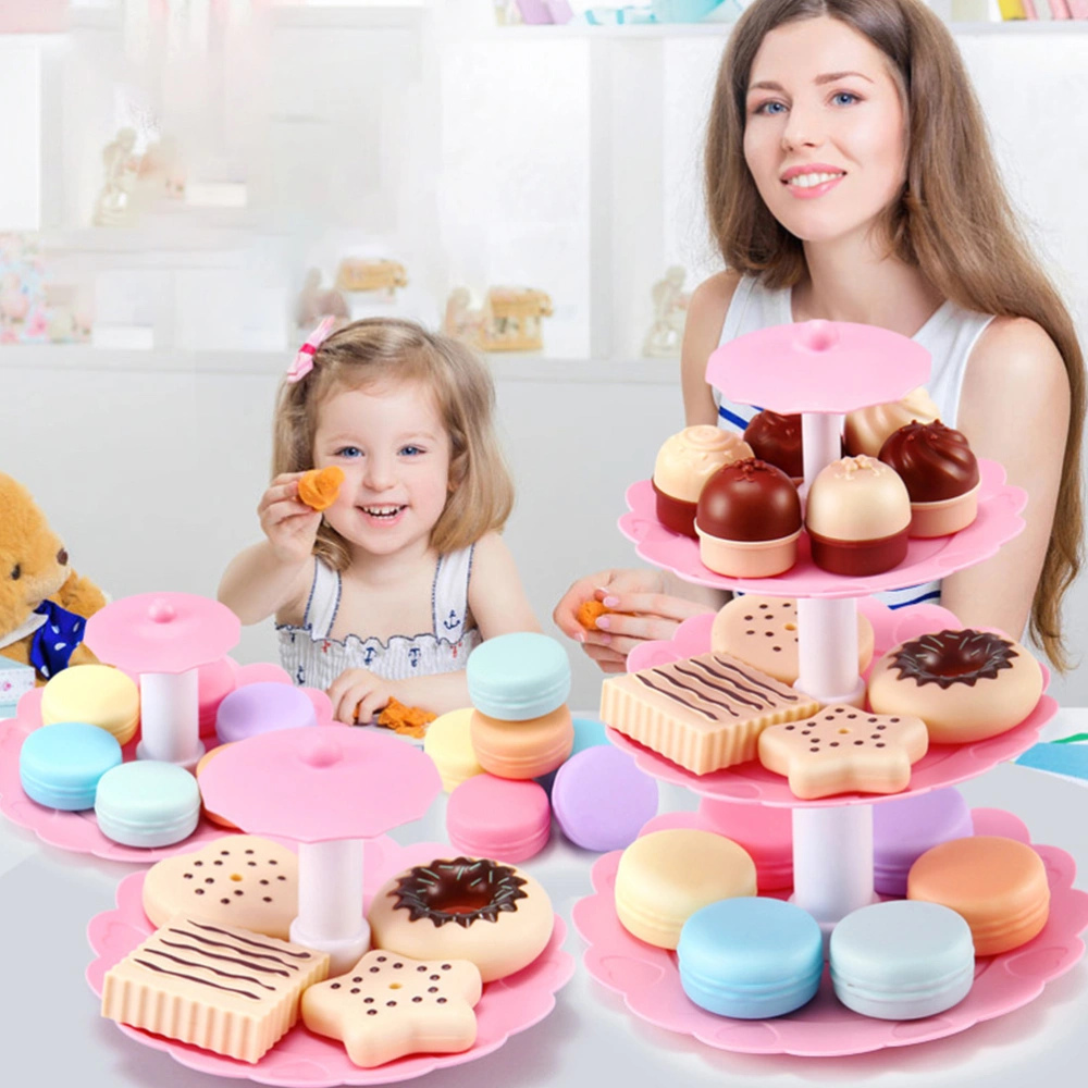 1 Set Afternoon Tea Making Toy Dessert Tower Toy Tinplate Play House Set