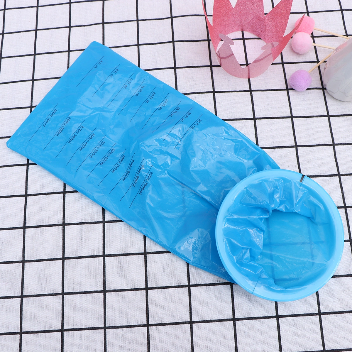 20pcs 1000ml Disposable Vomit Bag with Rubber Band Pregnant Woman Emesis Bag Collection Bag Blue