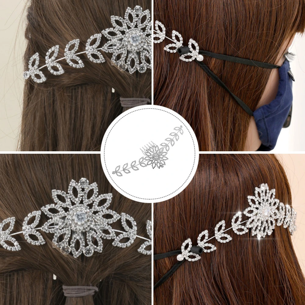 Rhinestone Comb Mask Ropes Hook Mask Extension Buckle Adjustable Ear Protector