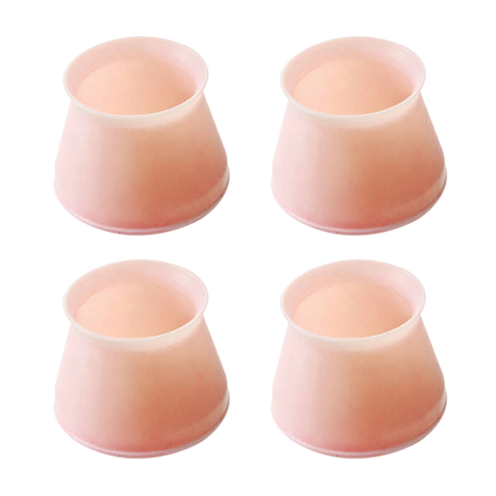 4 Pcs Universal Silicone Chair Leg Caps Table Feet Covers Round Stand Furniture Protector for Home Apartment Dormitory  (Random Color)