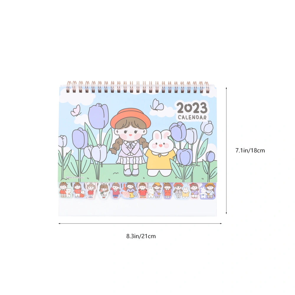 Cartoon Desk Calendar Lovely Academic Planner Bedroom Desk Ornament for Girls