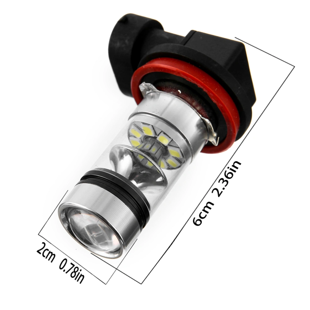 1 Pair H8/H9/H11 100W 12-24V 20-SMD 1000LM 6000K Light Bulbs Used for Car Fog Light Headlight Brake Parking Tail Light