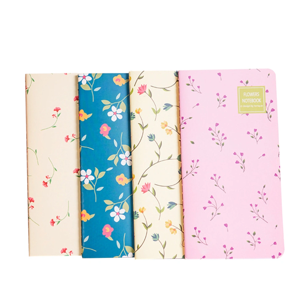 12Pcs 48K Softcover Notebook Notepad Kraft Flower Pattern Diary Writing Book for Teachers Students