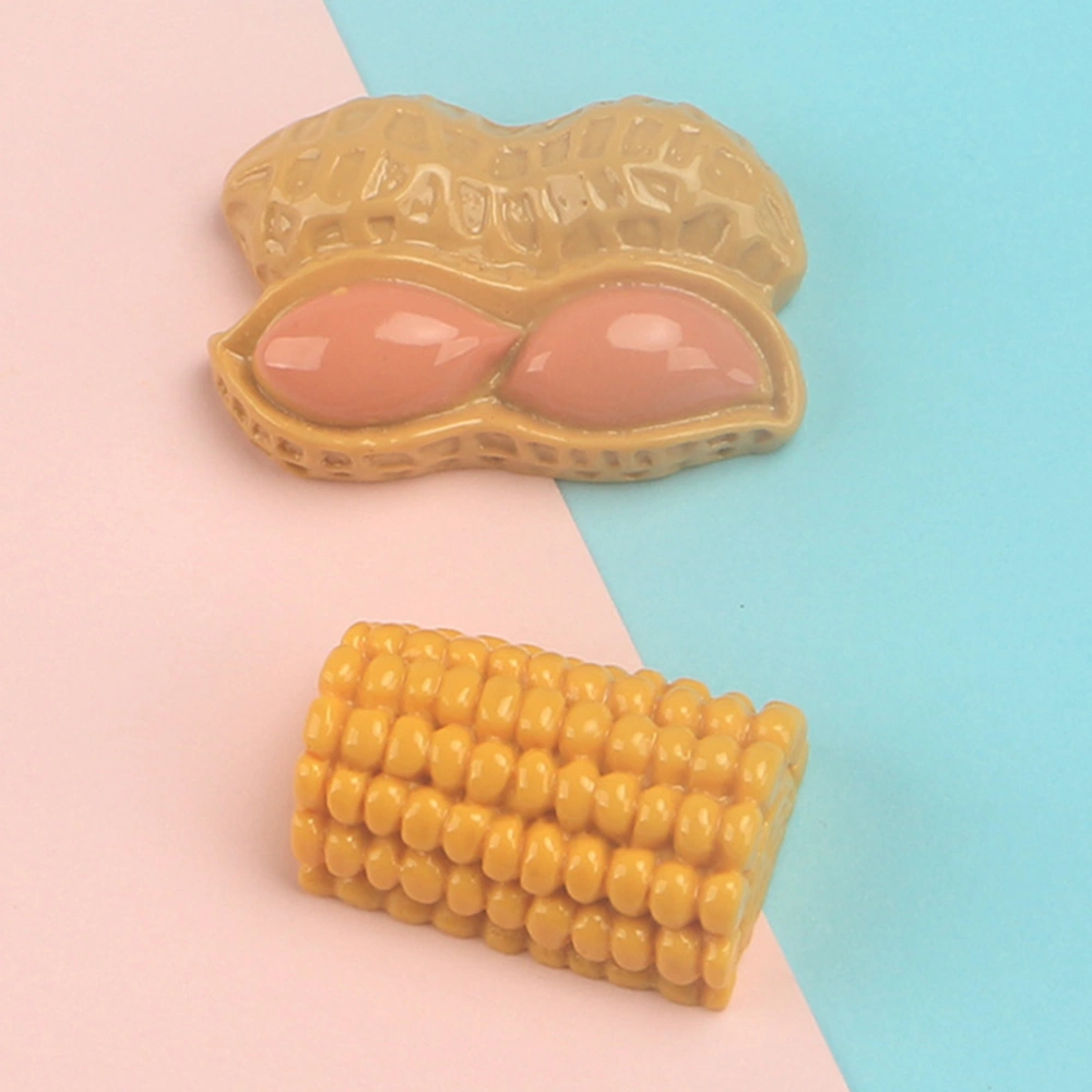 20pcs Fake Food Artificial Corn Peanut Model Plastic Food Toys DIY Making Accessories