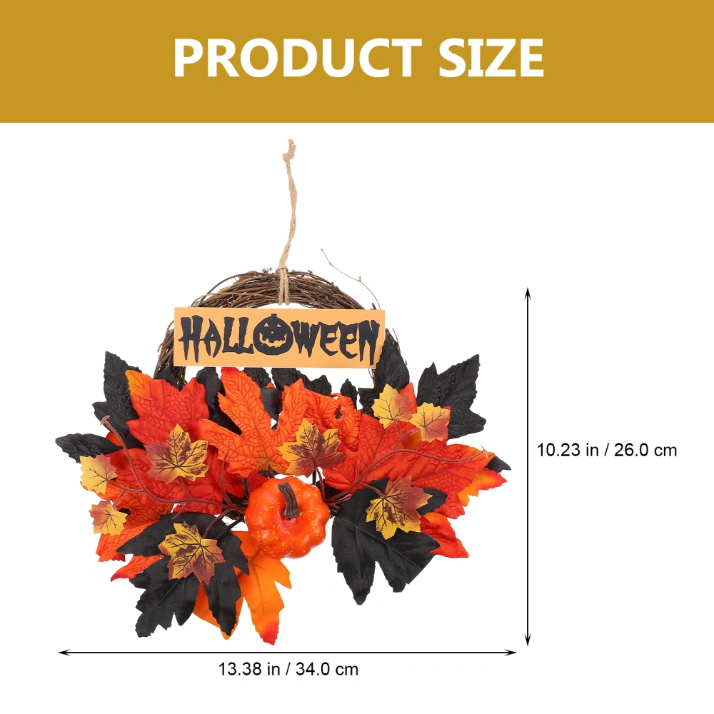 Halloween Themed Wreath Decor Hanging Front Door Wreath Halloween Party Adorn