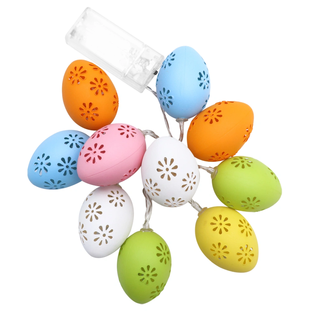 1PC Easter LED String Lamp Decor LED Plastic Egg String Light Creative LED Battery Box Lamp String Decorative Easter Egg String Lamp Decor for Bar Home Yard Decor Not Battery Hollow Lamp Style