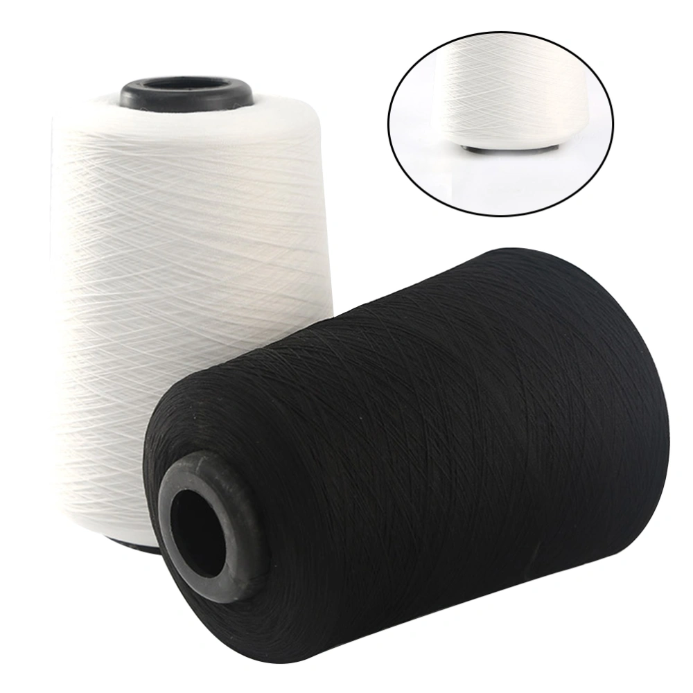 2pcs 10000 Yards 150D Premium Sewing Threads Costume Sewing Threads Clothes Pants Threads (1pcs White, 1pcs Black)