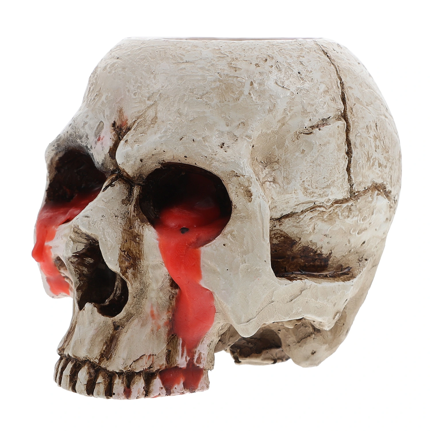 Skull Shaped Candle Holder Skull Head Adornment Halloween Desktop Decor