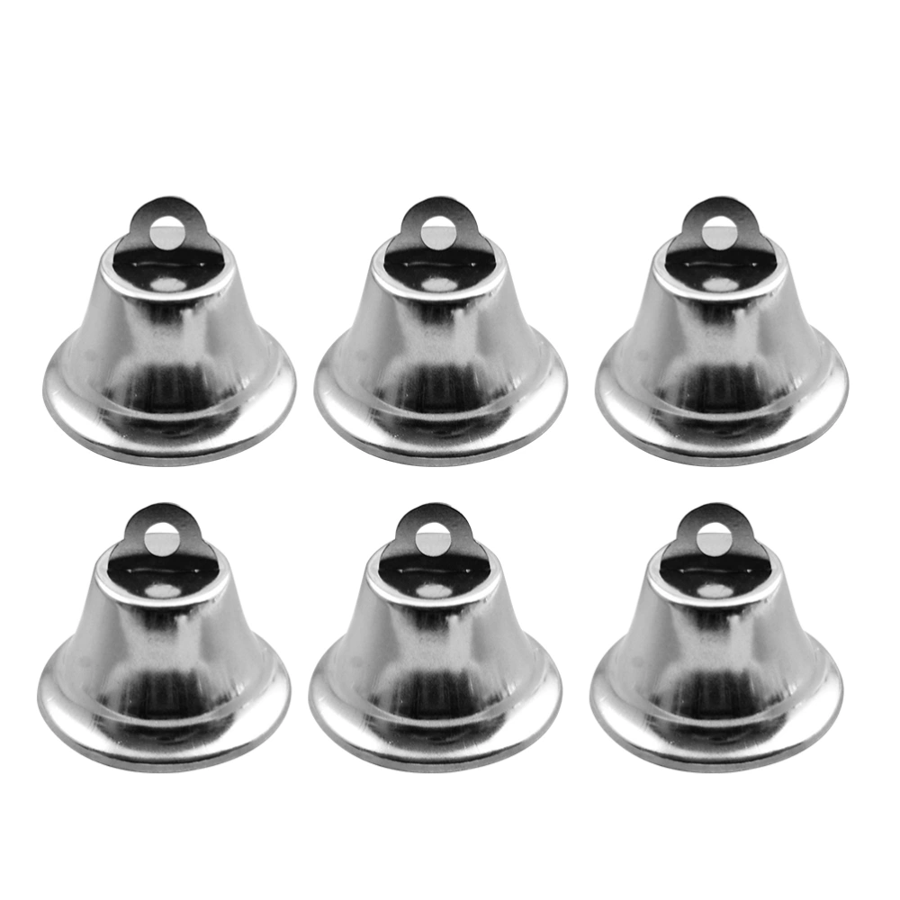 10pcs 2.1cm Metal Jingle Bells Small Bell Jewelry Ornaments Xmas Decor Pendants for Party Christmas Tree DIY Crafts (Silver)