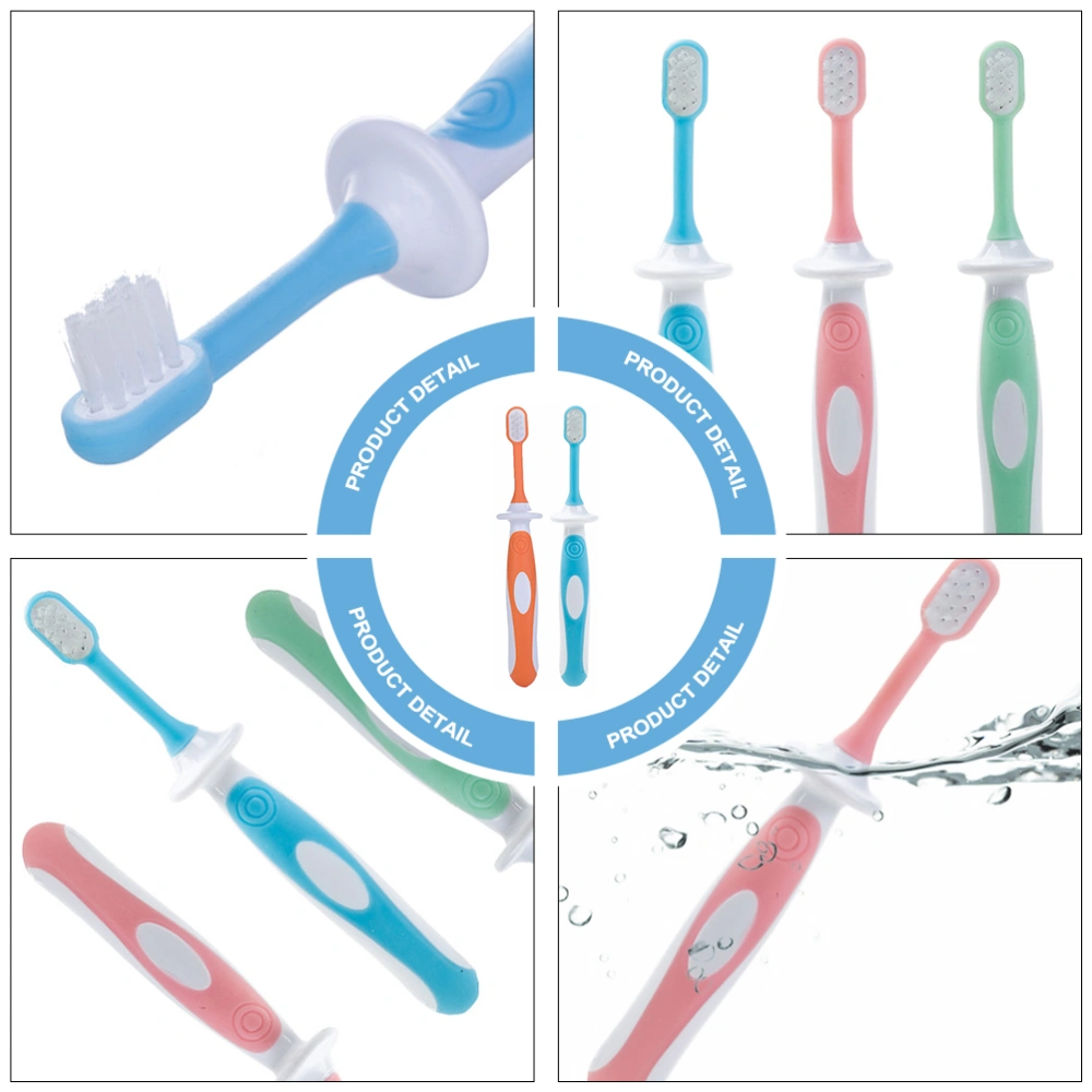 2Pcs Kids Bristled Kid Training Toothbrush Unisex Toothbrush (Mixed Color)