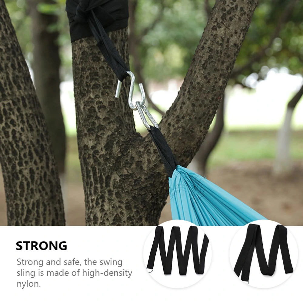 6pcs Camping Hammock Straps Practical Tree Swing Straps with S Shape Hooks