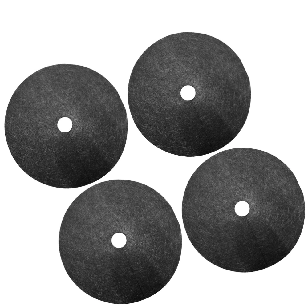 10pcs Weeding Cloth Non-Woven Gardening Biodegradable Weed Control Fabric Ground Cover Agriculture Orchard Weeding Cloth (Black, the Diameter of the Outer Garden is 27cm, the Diameter of the Inner Hole is 4cm)