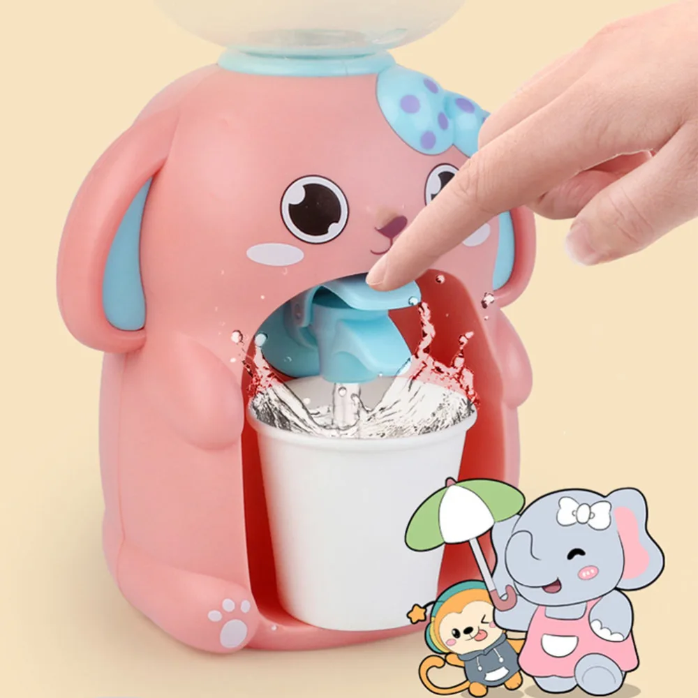 1 Set Kids Water Dispenser Rabbit Drink Machine Pretend Play Toy Without Battery