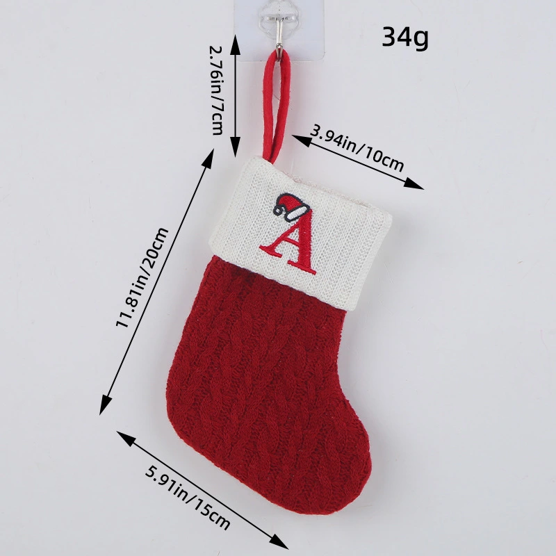 Christmas Stocking Hanging Fireplace Stocking Candy Pouch Ornament Holiday Decoration