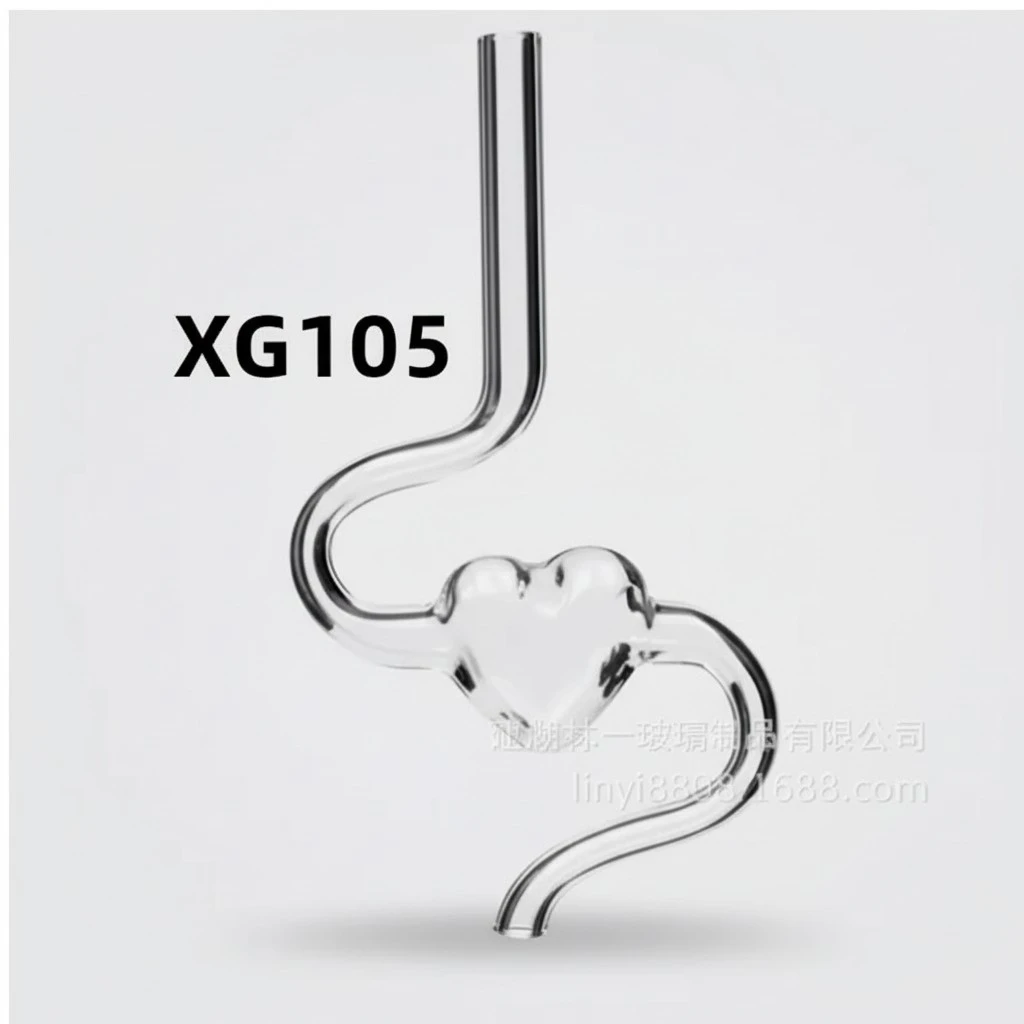  2pcs Clear Glass Straws Curved Drinking Sucking Pipes Household Novel Straws Party Favors