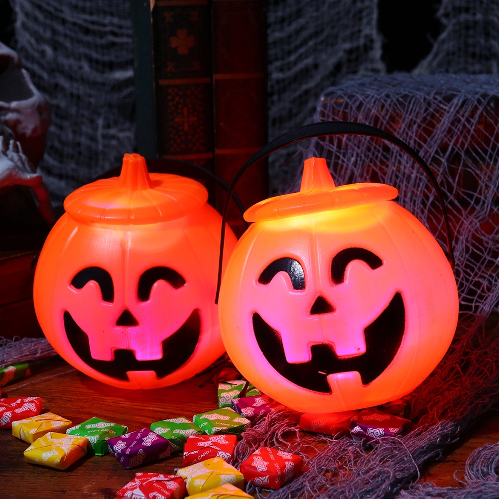 6 Pcs Halloween Party Adorable Pumpkin Shaped Candy Bucket Gift Containers