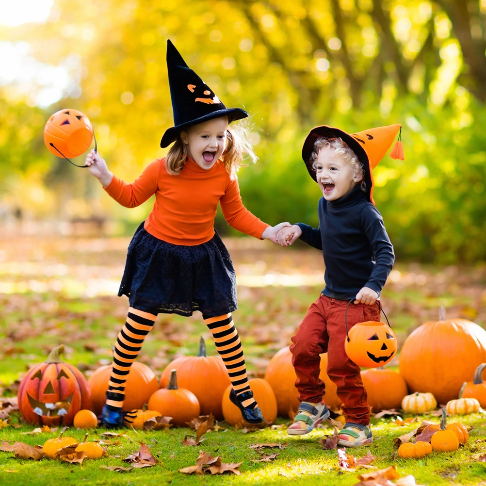 6 Pcs Halloween Party Adorable Pumpkin Shaped Candy Bucket Gift Containers