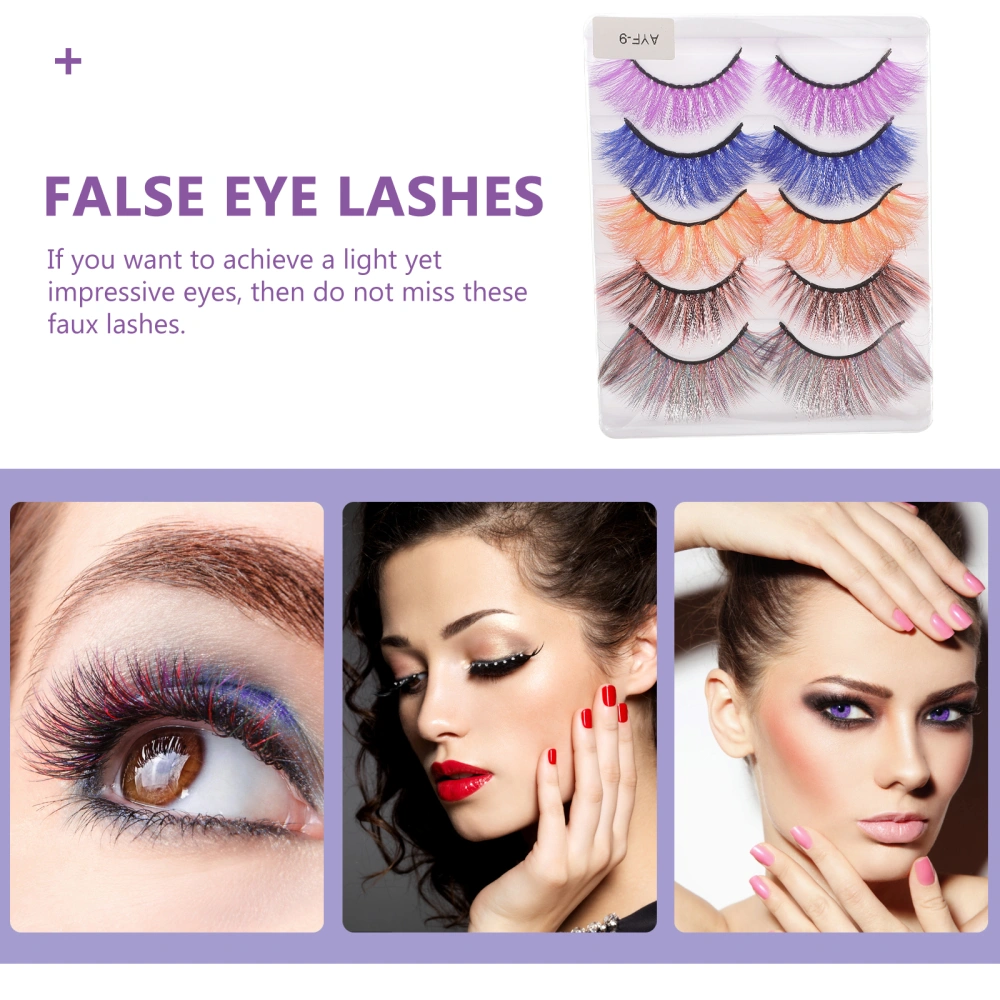 5 Pairs Eyelashes False Realistic Natural Eye Lashes 3D Makeup False Eyelashes