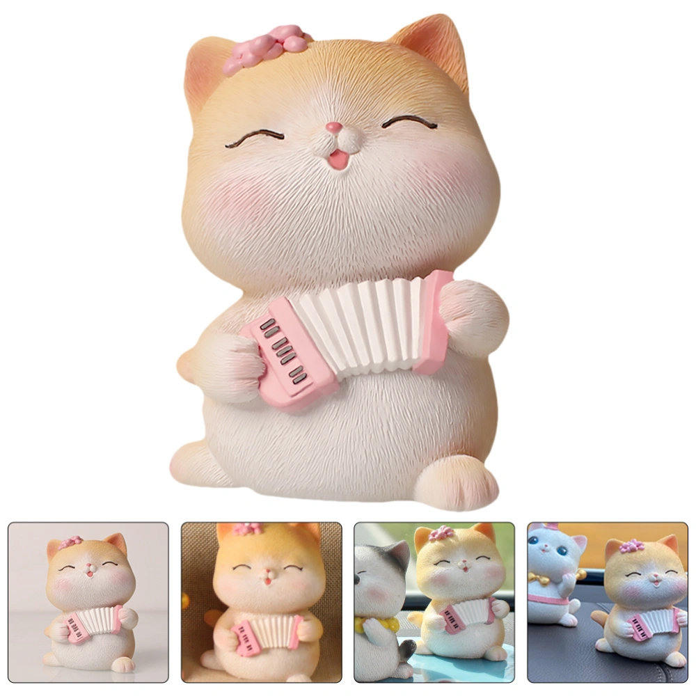 1PC Cat Car Adornment Car Interior Decoration Resin Cat Baking Cake Decoration