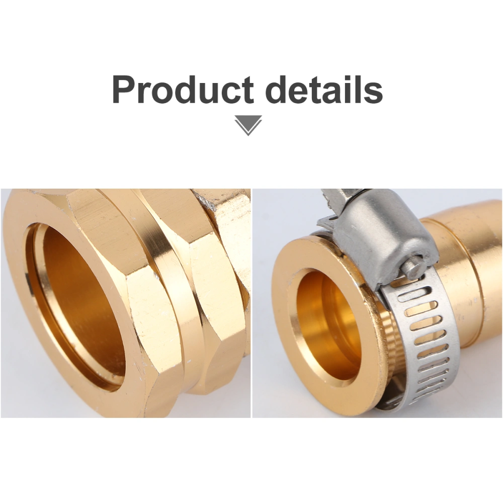 1 Set of Pure Alloy Garden Water Sprayer 3/4-5/8 Hose Quick Connector Home Watering Car Wash Hose End and Water Connector Pipe End Fittings with Hoops