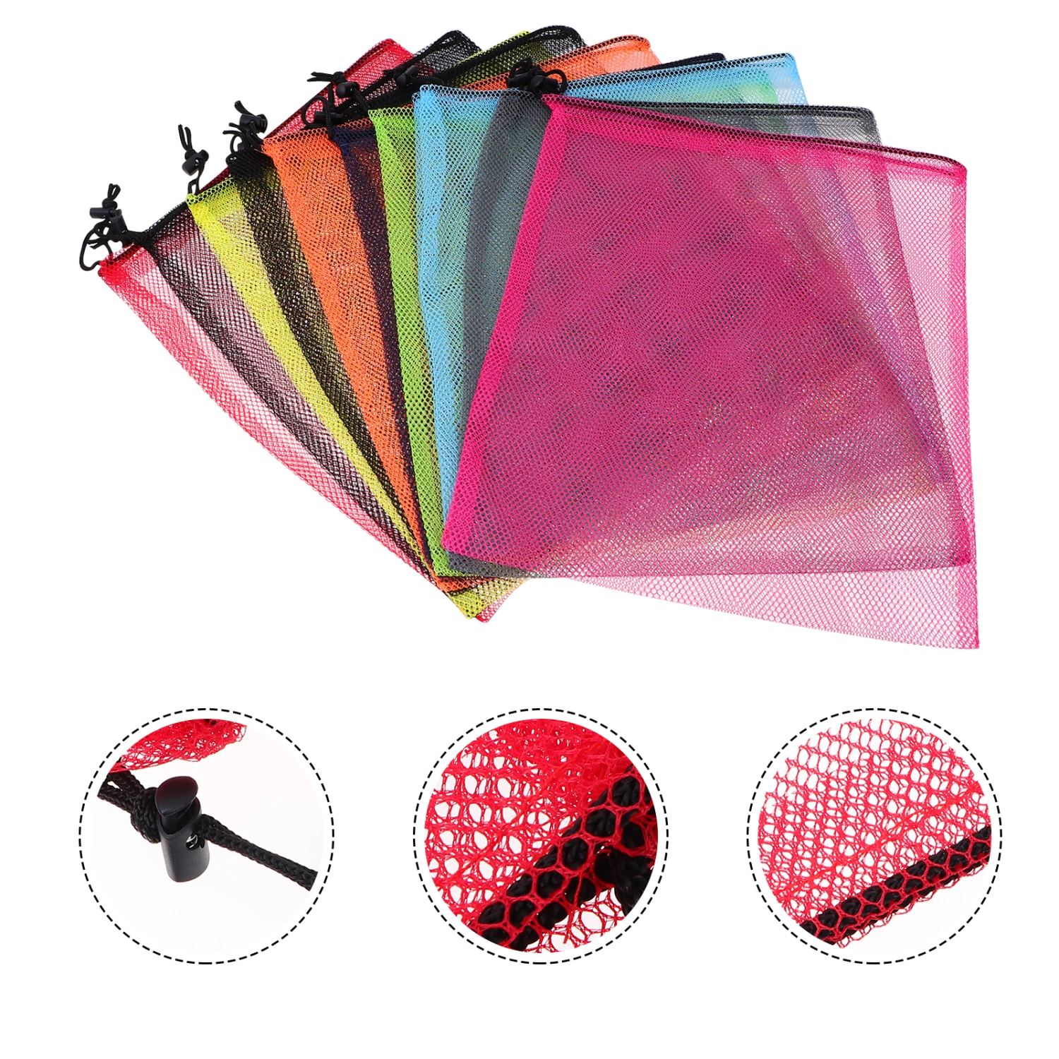 10Pcs Practical Organic Cotton Drawstring Bags Supermarket Fruit Shopping Bags