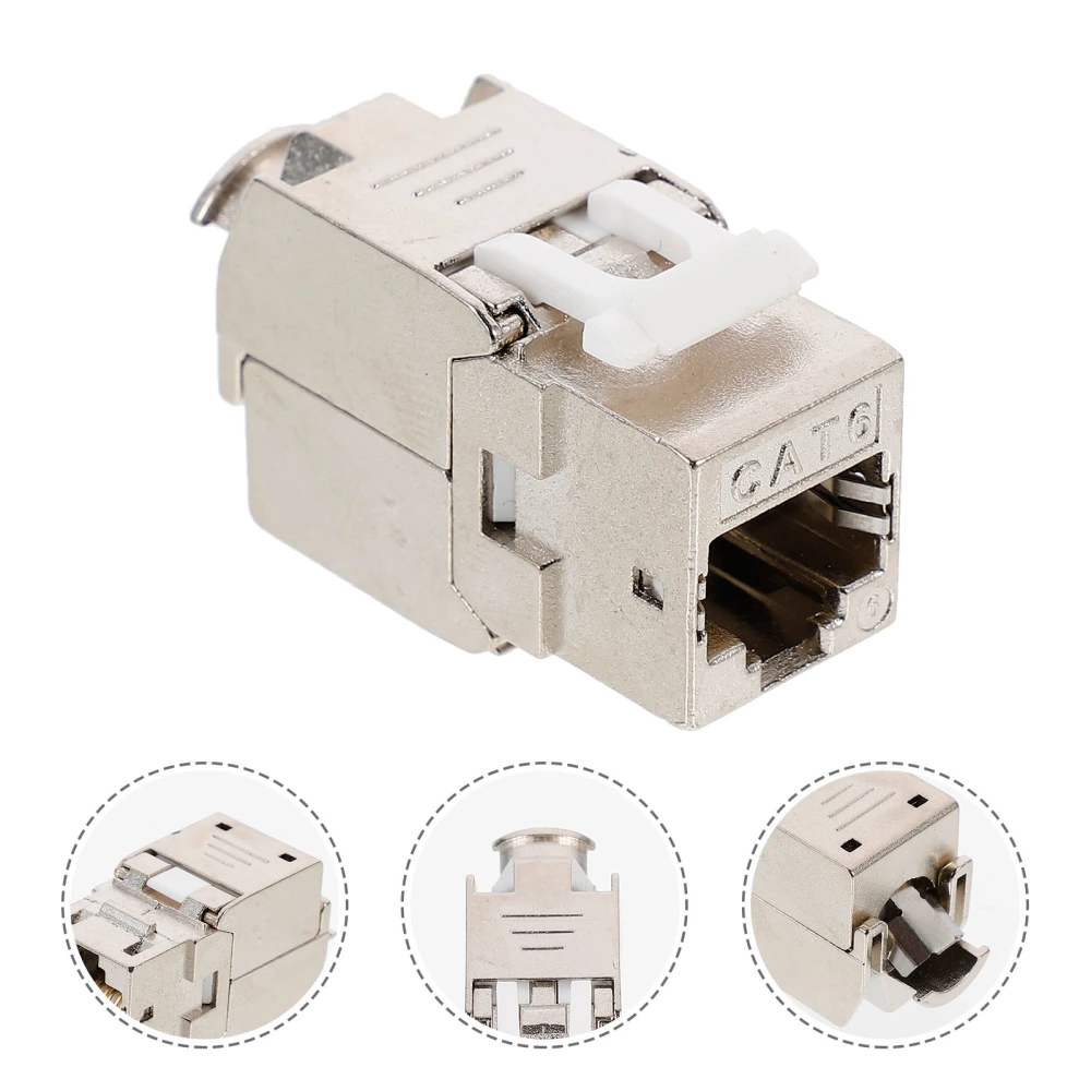 2PCS Keystone Jack Module Cat6A Ethernet Wall Jack RJ45 Network Connector