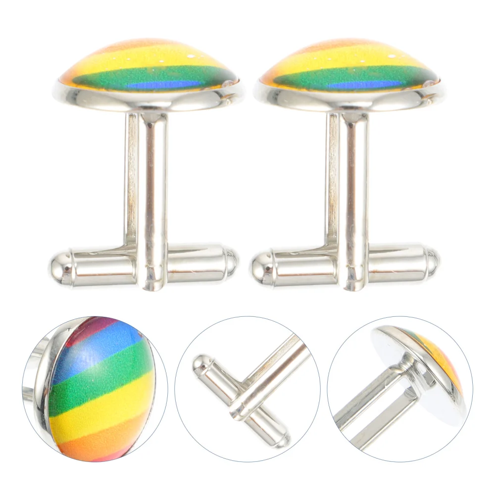 1 Pair Fashion Clothes Buttons DIY Rainbow Modeling Buttons DIY Button Decors