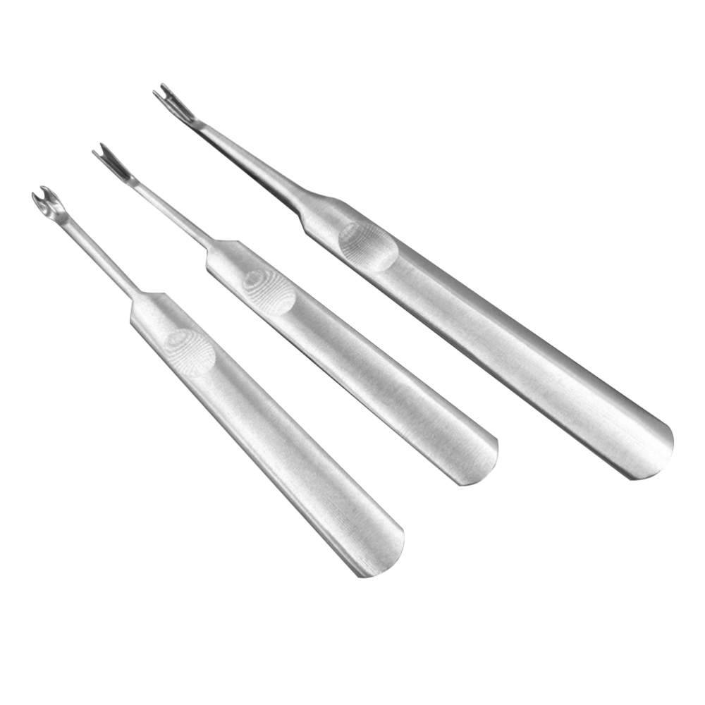 3Pcs Carbon Steel U and V Shaped Head Carving Tools Stainless Steel Hand Leather Skiving Tools DIY Craft Tool for Leather Carving Work (9.5cm U Shape and 9.5cm V Shape and 11.5cm V Shape)