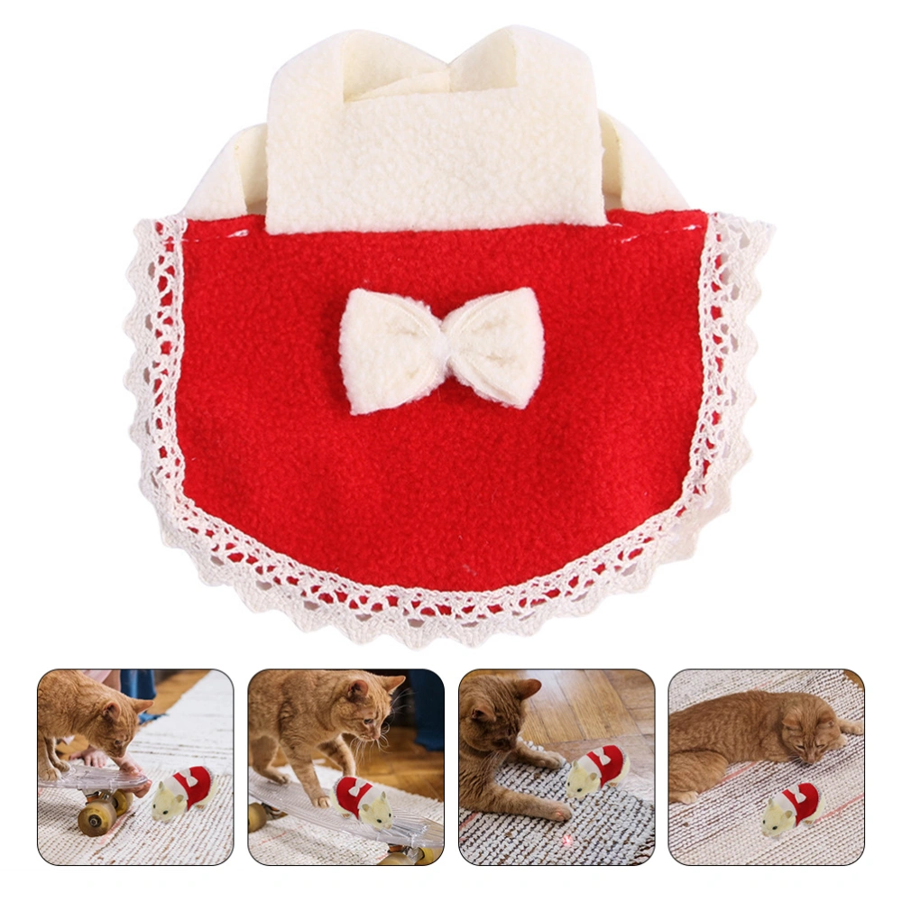 Small Pet Hamster Vest Clothes Breathable Outfit Apparel with Bow Embellishment