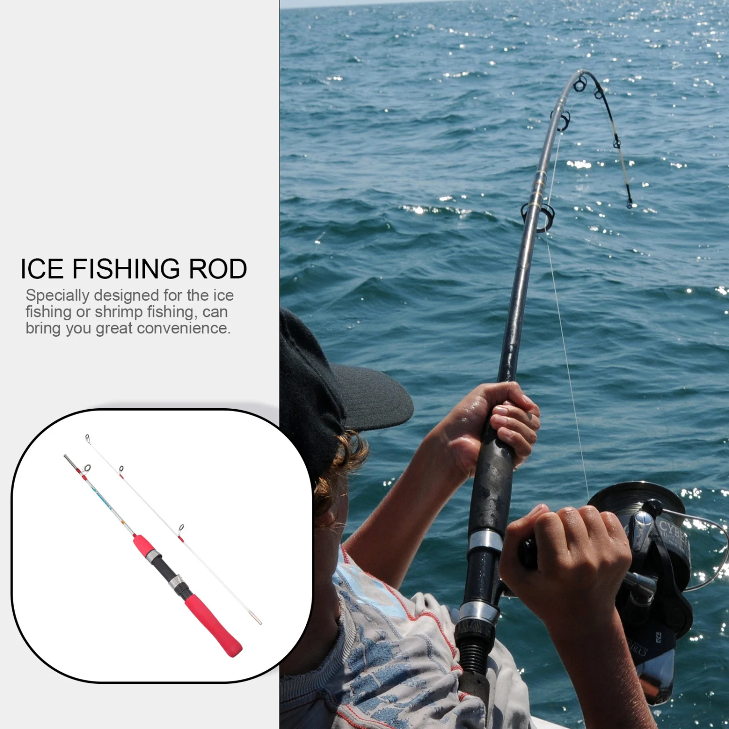 Portable Fishing Rod Outdoor Lure Fishing Rod Adjustable Fishing Accessory