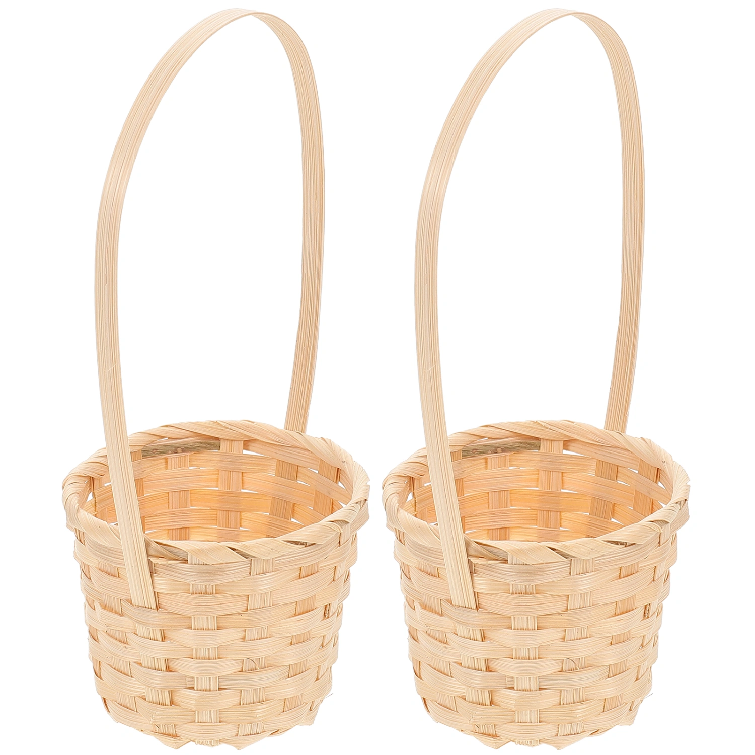 8pcs Handheld Storage Basket Gift Storage Basket Woven Flower Basket Picnic Basket