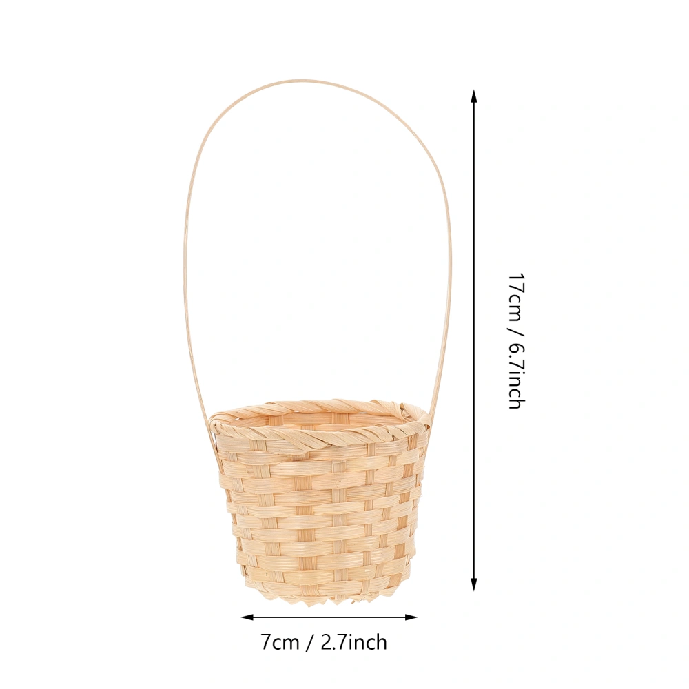 8pcs Handheld Storage Basket Gift Storage Basket Woven Flower Basket Picnic Basket