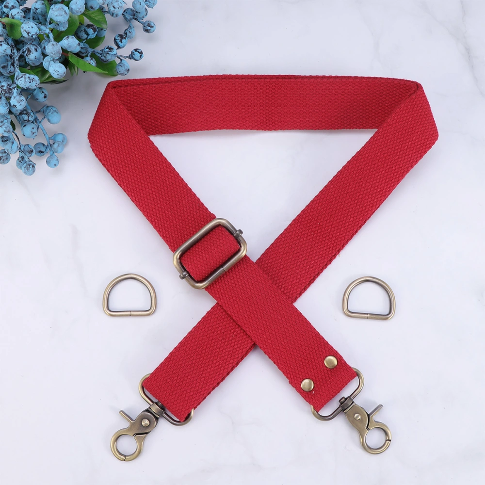 1PC Shoulder Strap Adjustable Canvas Replacement Belt Crossbody Handbag Purse Strap 3.2cm Red